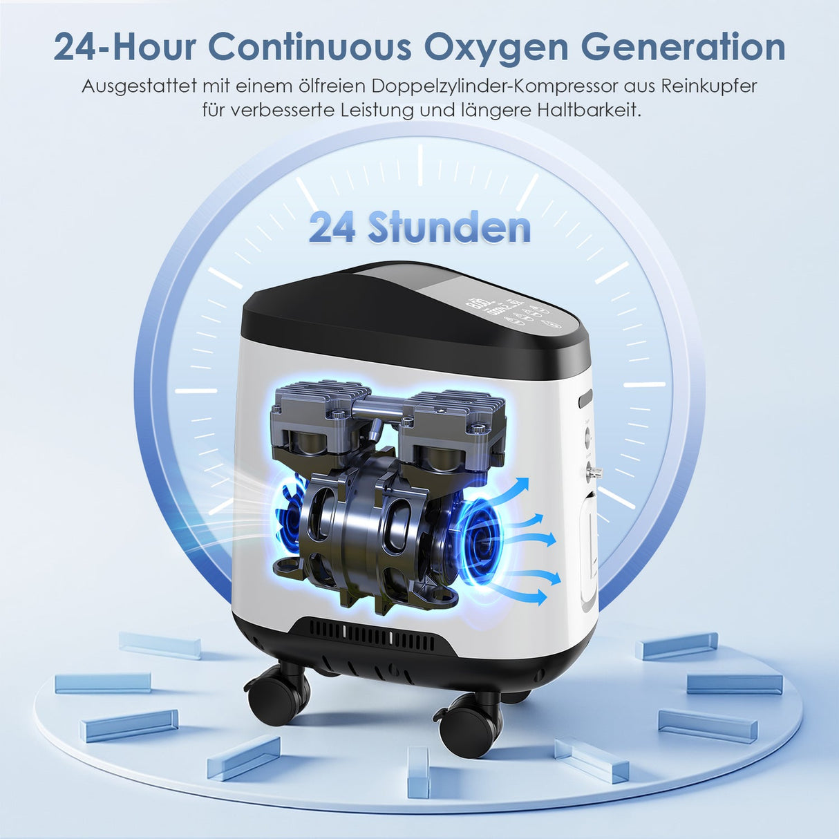 VARON VH-2 PRO Oxygen Concentrator for Home Use | 1-9 adjustable, 24-hour operation