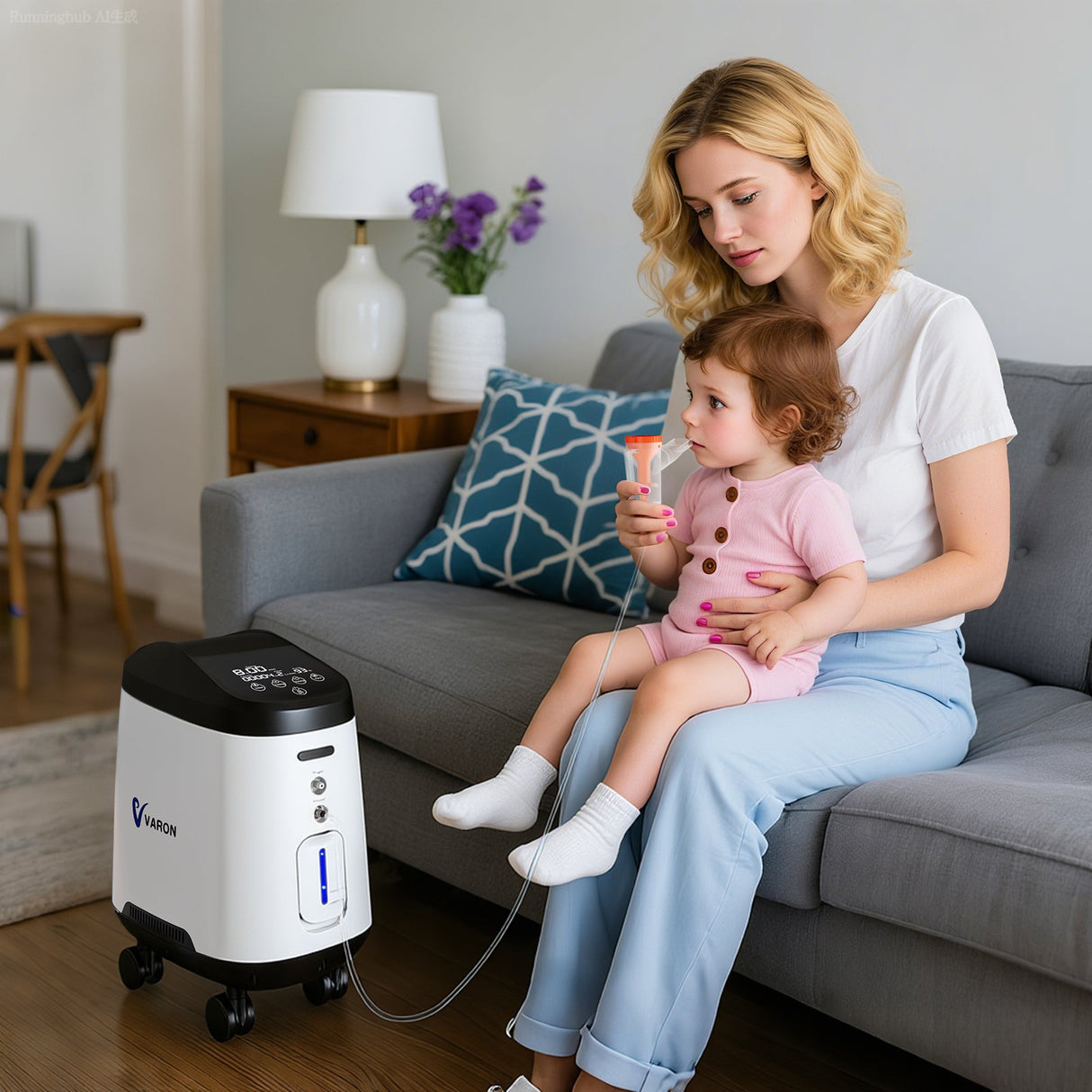 VARON VH-2 PRO Oxygen Concentrator for Home Use | 1-9 adjustable, 24-hour operation