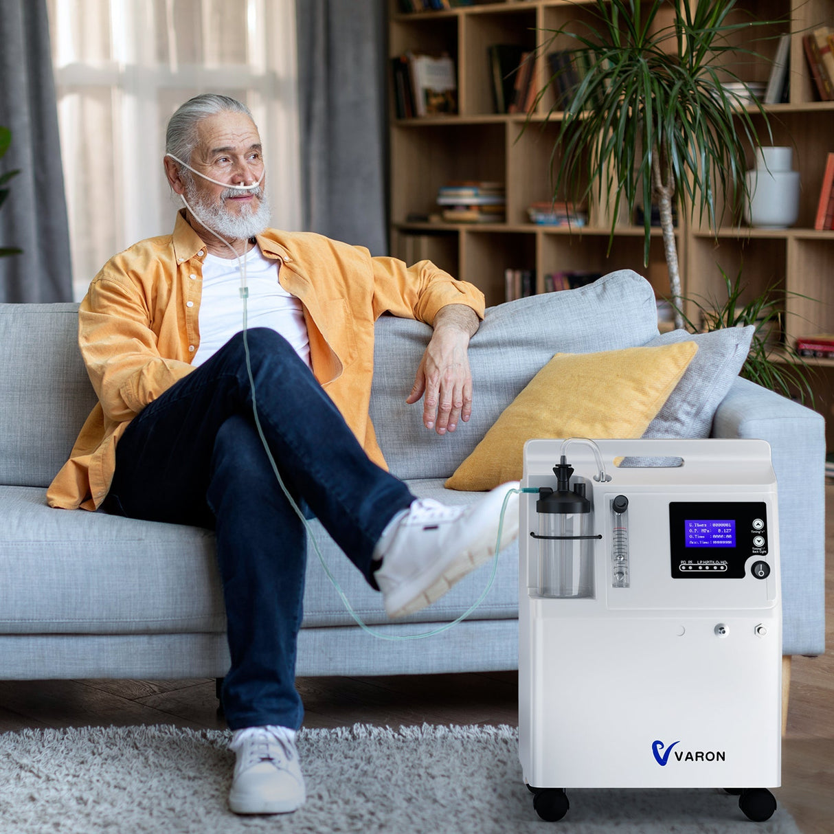 FDA VARON iltkoncentrator Serene 5 5L-CE-certificering, 72 timers drift