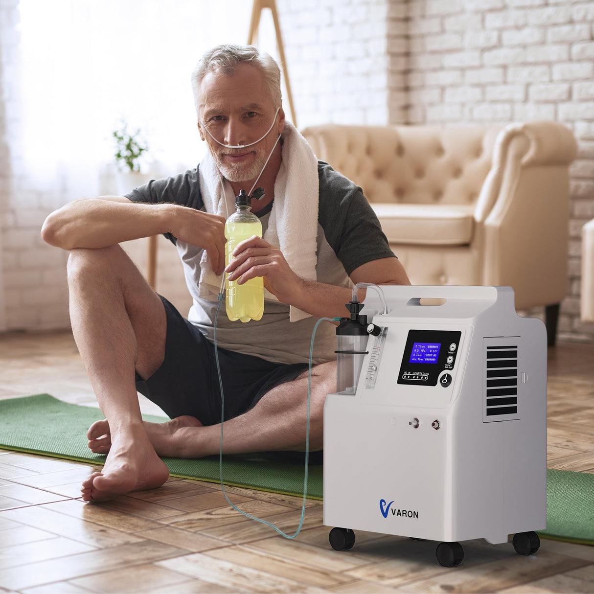 FDA VARON iltkoncentrator Serene 5 5L-CE-certificering, 72 timers drift