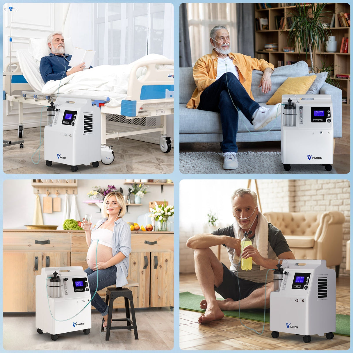 FDA VARON iltkoncentrator Serene 5 5L-CE-certificering, 72 timers drift