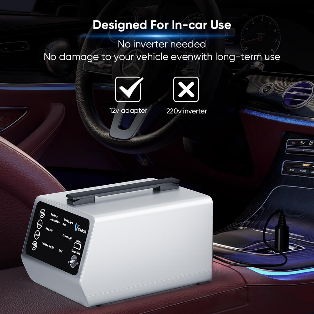 VARON VT-1 Puls- og kontinuerlig iltkoncentrator – Ideel til rejser, CE-certificeret