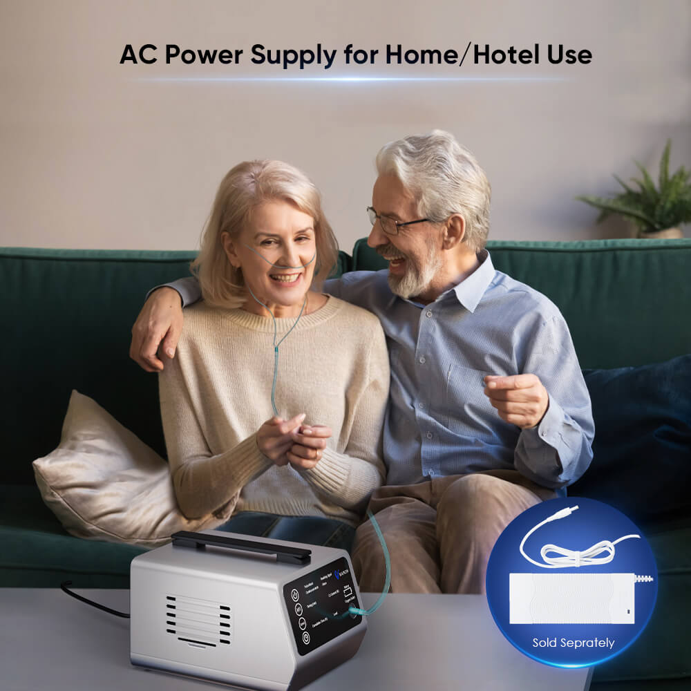 VARON VT-1 Puls- og kontinuerlig iltkoncentrator – Ideel til rejser, CE-certificeret