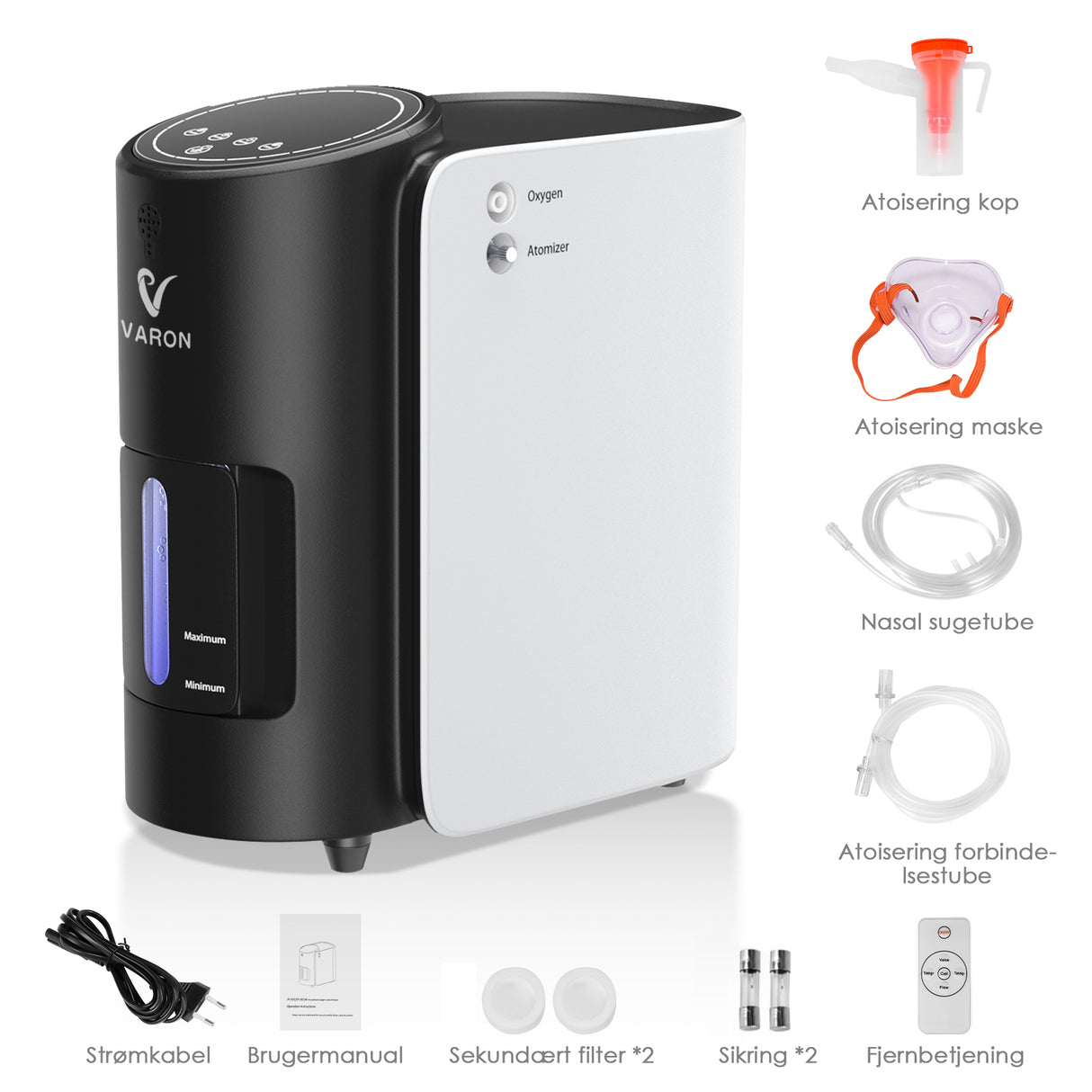VARON VH-1 Stationary Oxygen Concentrator | 1-7L/min, Vital Senior Health, CE certified