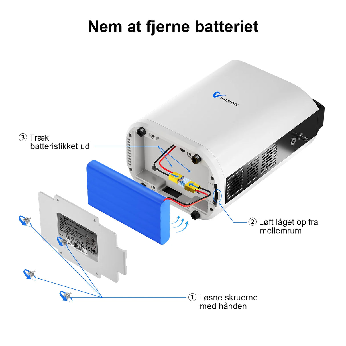 VARON VP-1 Bærbar pulsiltkoncentrator – 24 timers drift, CE-certificeret