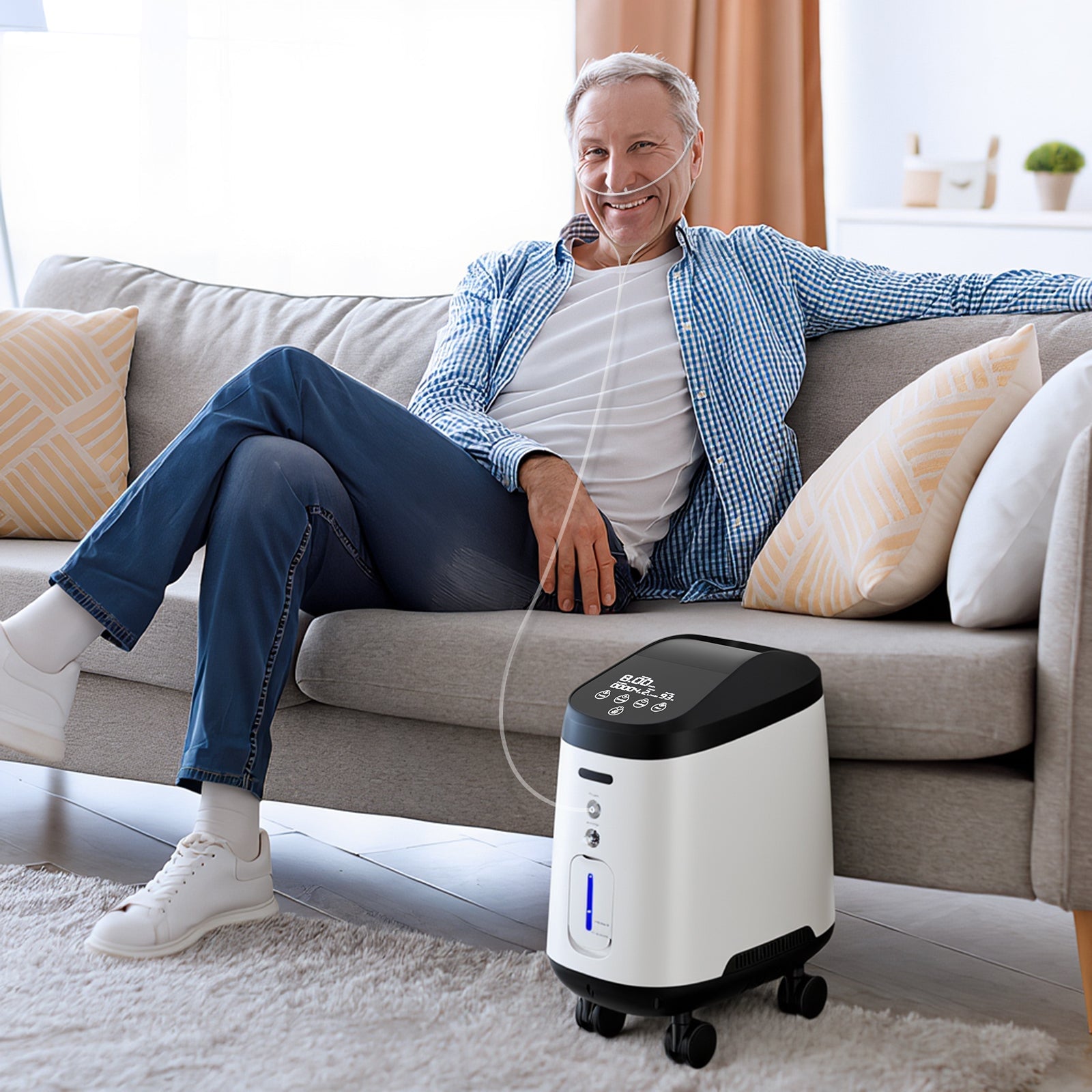 VARON VH-2 PRO oksygenkonsentrator for hjemmebruk | 1–9 justerbar, 24-timers drift