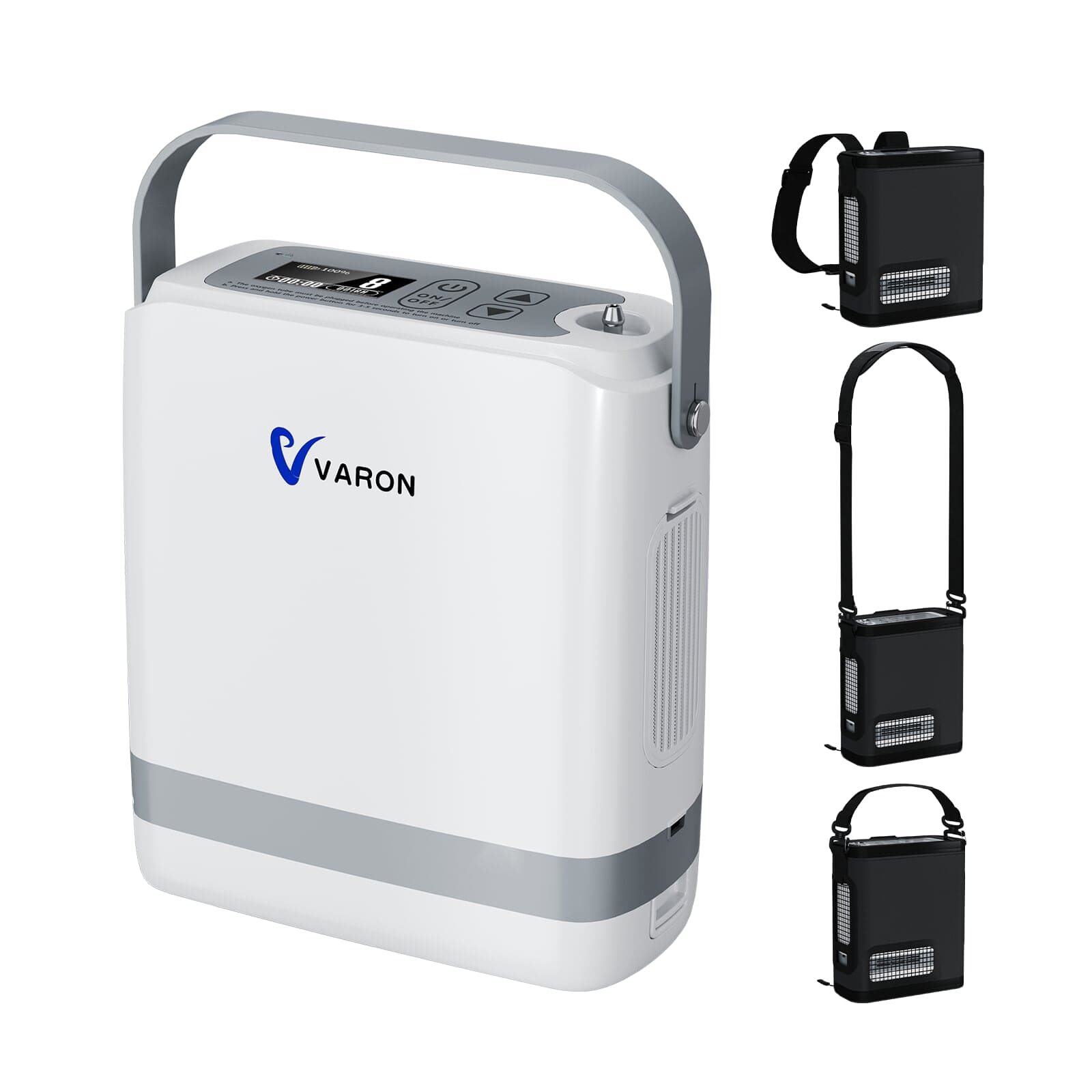 (Forhåndssalg) Ny VARON VP-8G | Pulse Flow bærbar oksygenkonsentrator 1–8 innstillinger