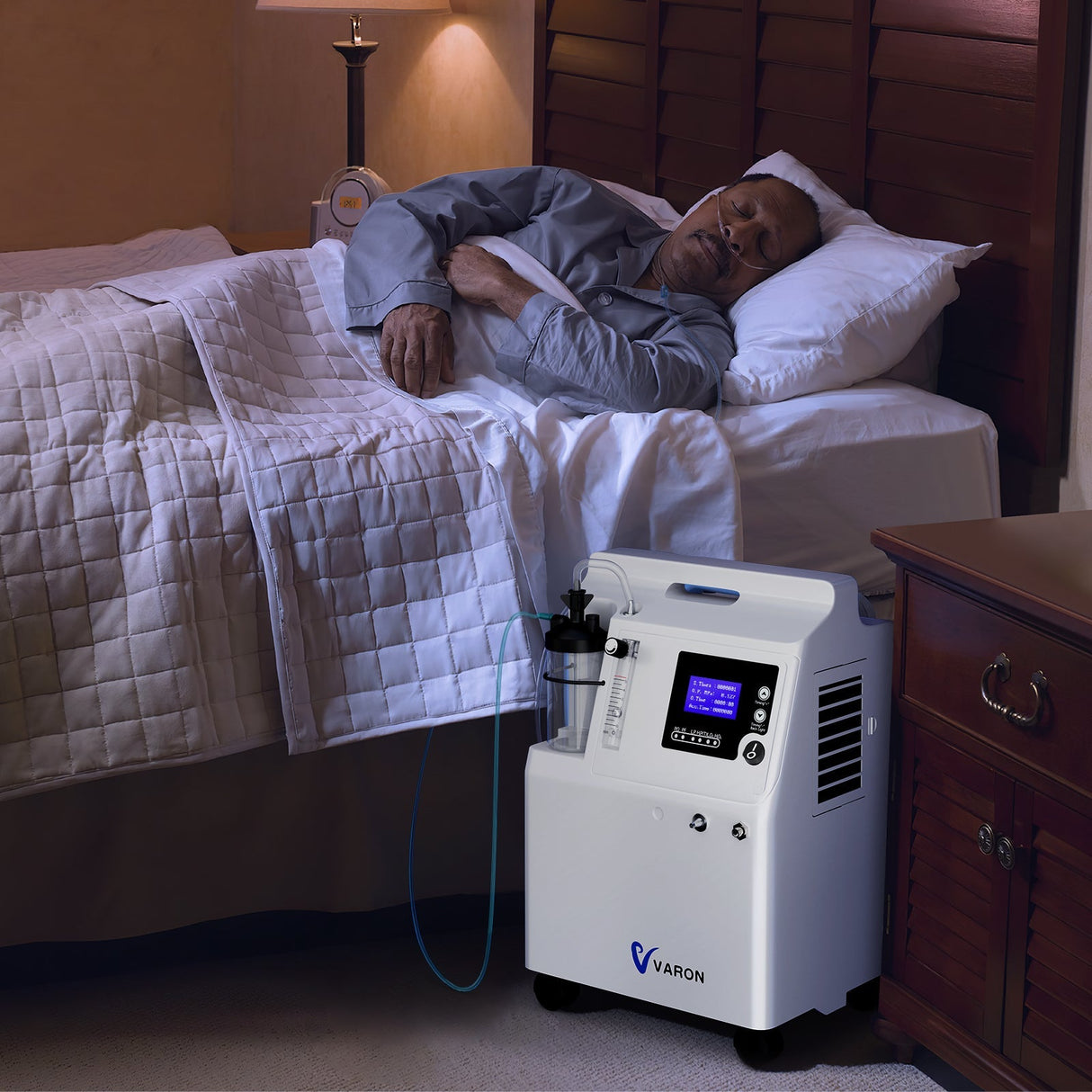 FDA VARON iltkoncentrator Serene 5 5L-CE-certificering, 72 timers drift
