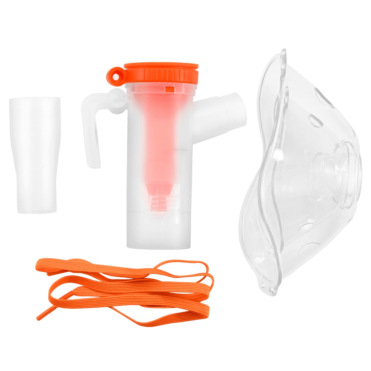 Maske- og inhalatorsæt Tilbehør til iltkoncentrator VH-1/VH-2/VH-3 (tilfældig farve blå eller orange, 2 stk)