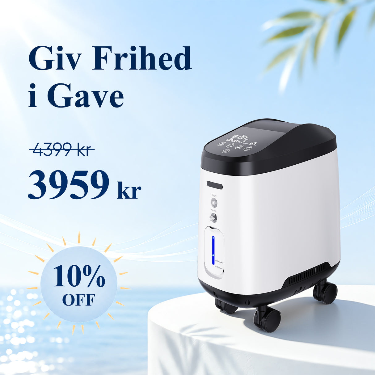 VARON VH-2 PRO Oxygen Concentrator for Home Use | 1-9 adjustable, 24-hour operation