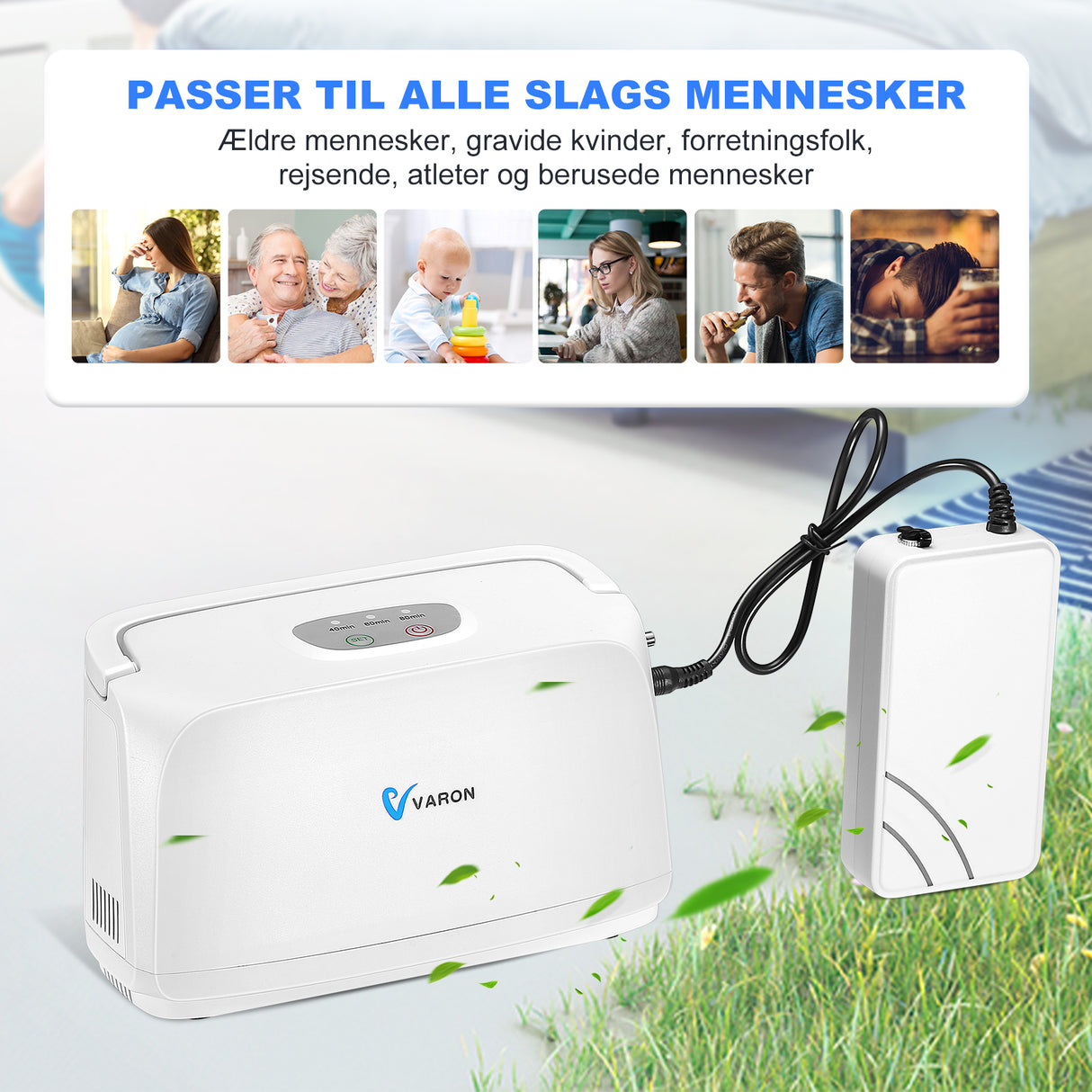 VARON VL-1 Iltkoncentrator | Ideel til mobilitet, CE-certificeret