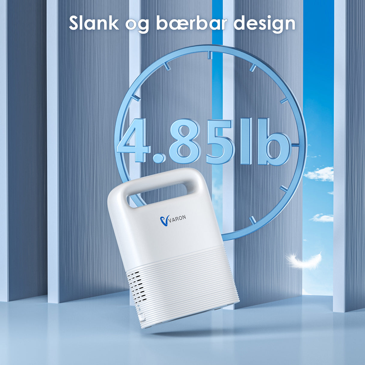 VARON VP-2 Bærbar pulsiltkoncentrator – 93% ilt, lang batteritid, CE-certificeret