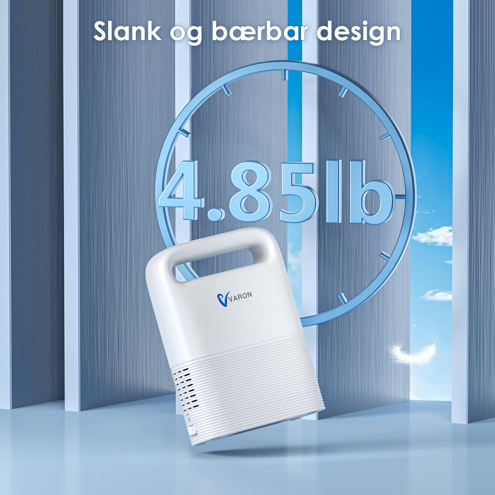 VARON VP-2 bærbar pulsoksygenkonsentrator – 93 % oksygen, lang batterilevetid, CE-sertifisert 